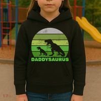 Retro Daddysaurus  Kids Hoodie thumb 3