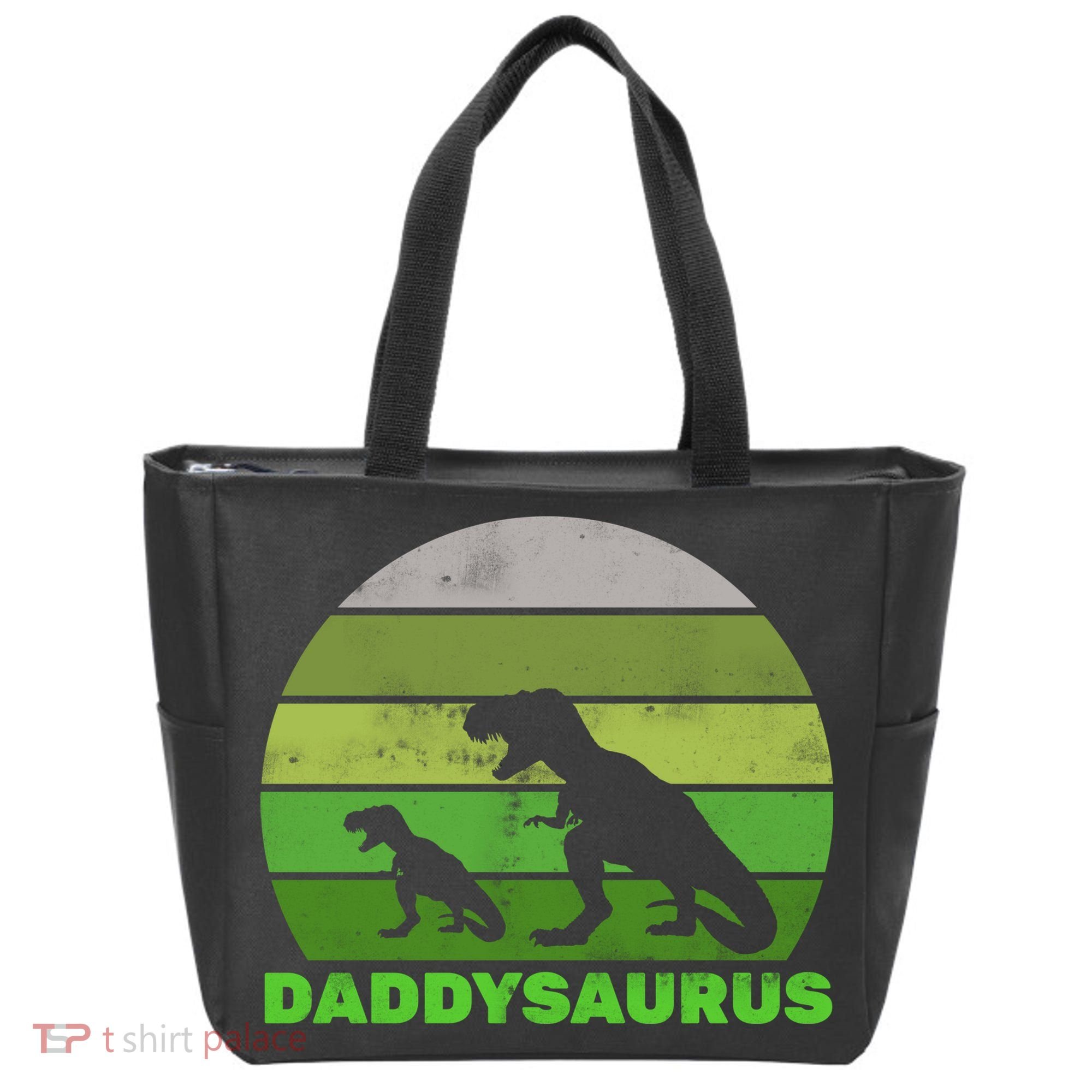 Retro Daddysaurus  Tote Bag