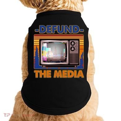 Retro Defund the Media Vintage TV Set Doggie Tank