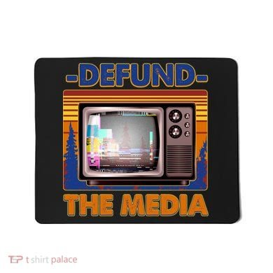 Retro Defund the Media Vintage TV Set Mousepad
