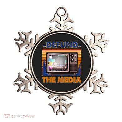 Retro Defund the Media Vintage TV Set Ornament