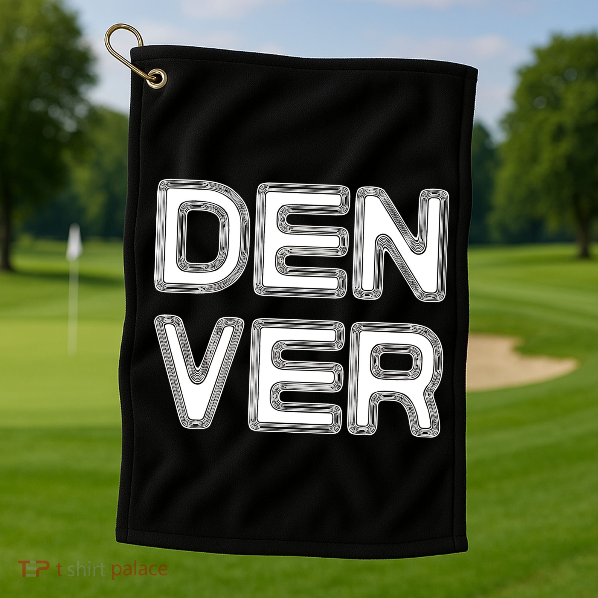 Retro Denver Golf Towel