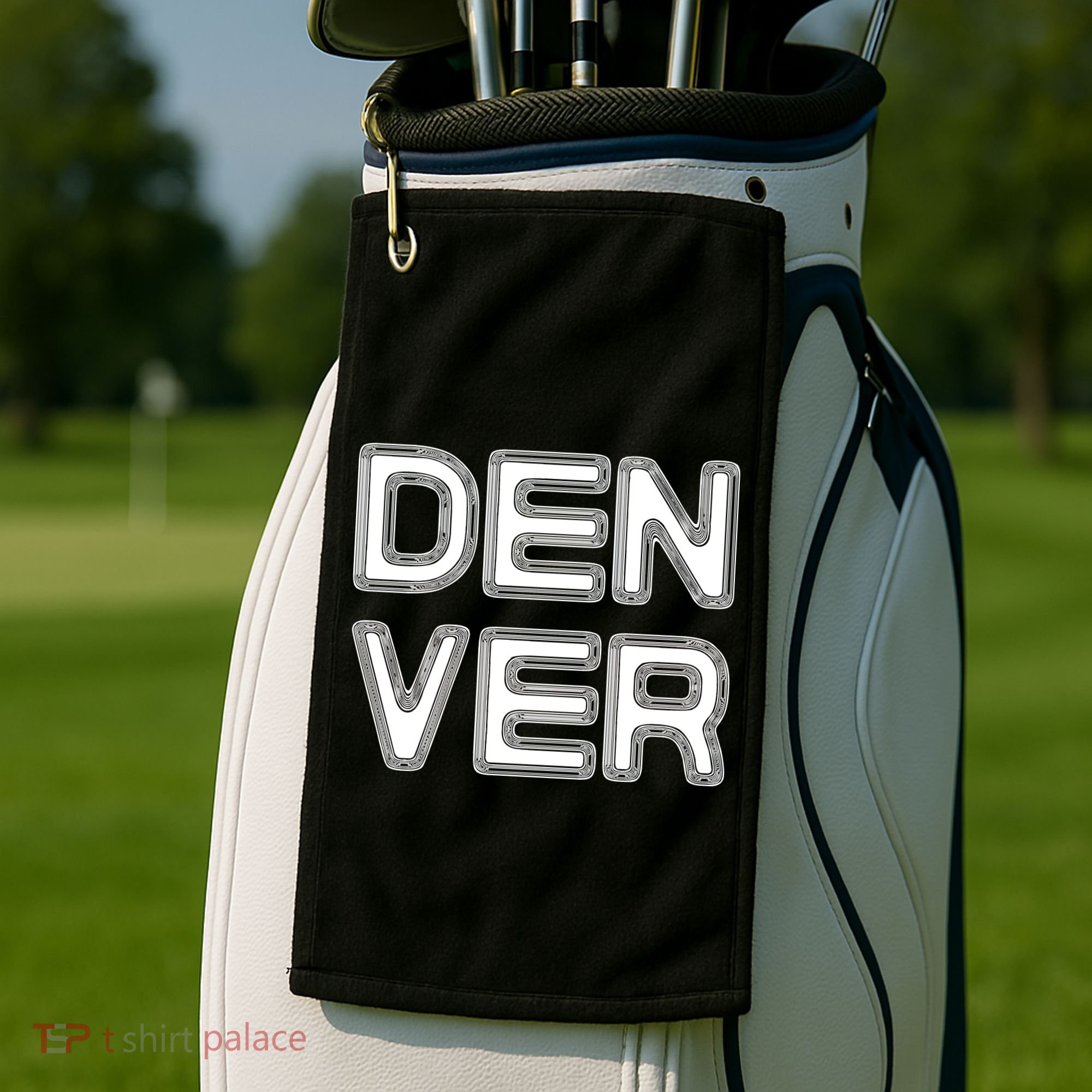 Retro Denver Golf Towel