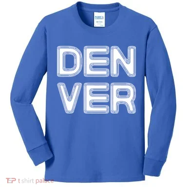 Retro Denver Kids Long Sleeve Shirt