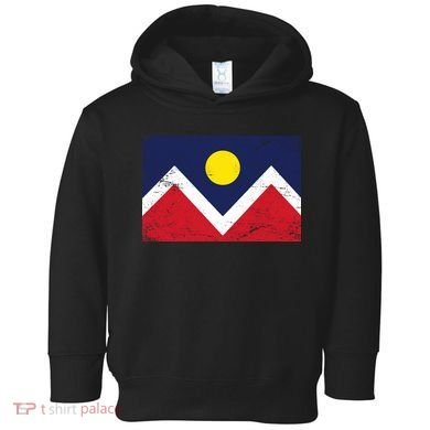 Retro Denver Colorado Flag Toddler Hoodie