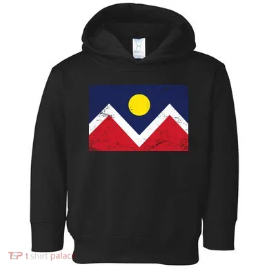 Retro Denver Colorado Flag Toddler Hoodie