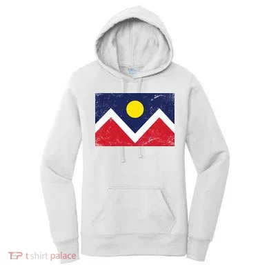Retro Denver Colorado Flag Women's Hoodie