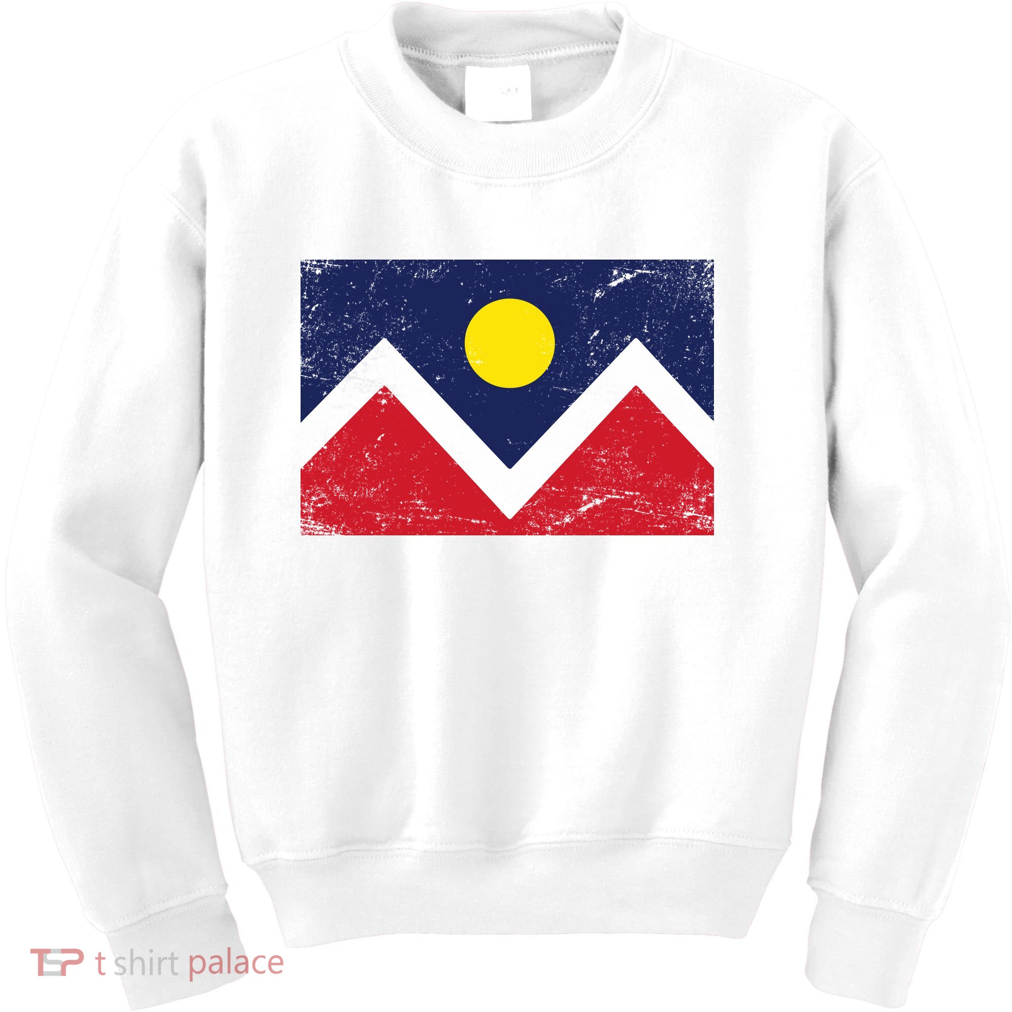 Retro Denver Colorado Flag Kids Sweatshirt