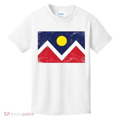 Retro Denver Colorado Flag Kids T-Shirt