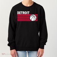 Retro Detroit Basketball Classic Logo Women's Sweatshirt thumb 0