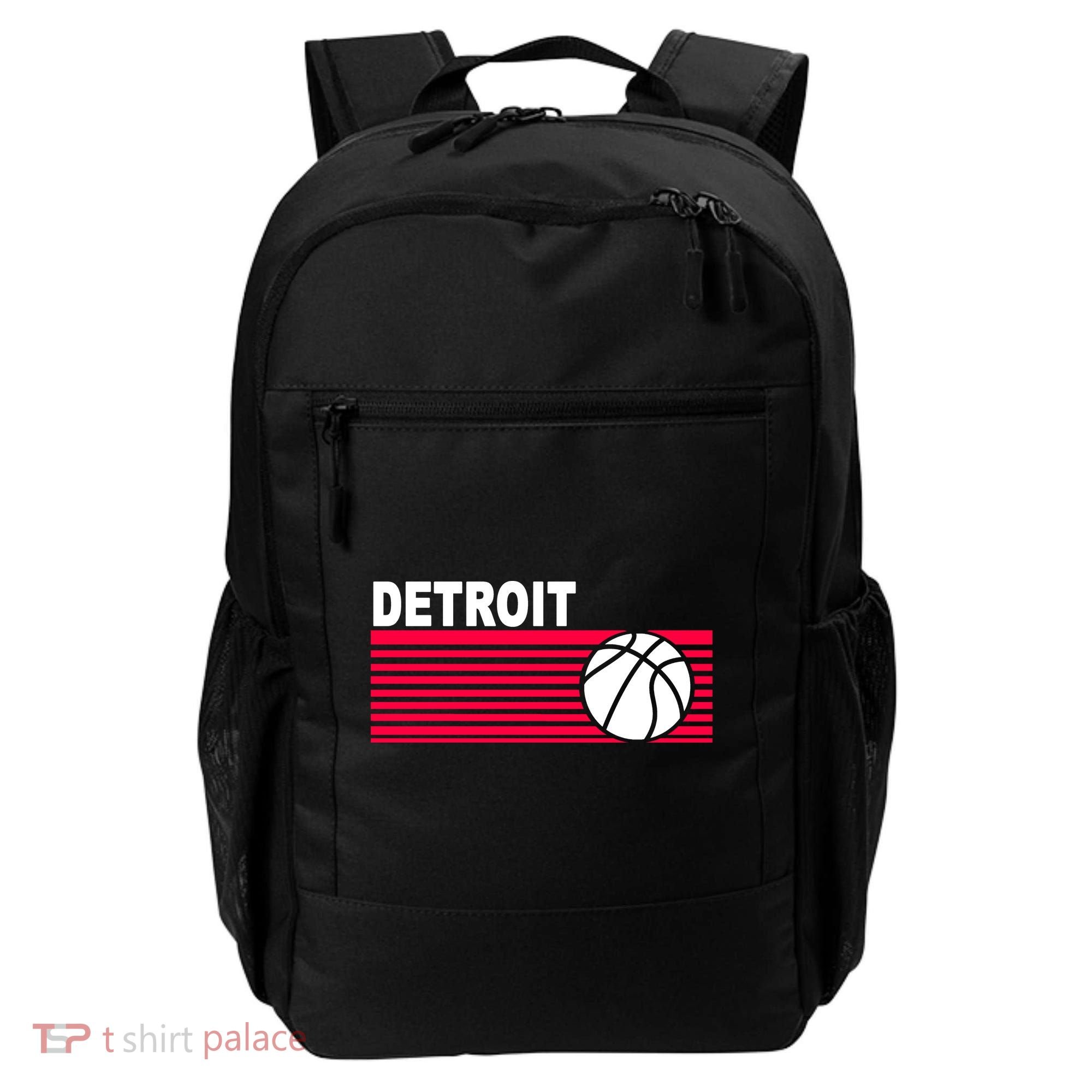 Retro Detroit Basketball Classic Logo Backpack