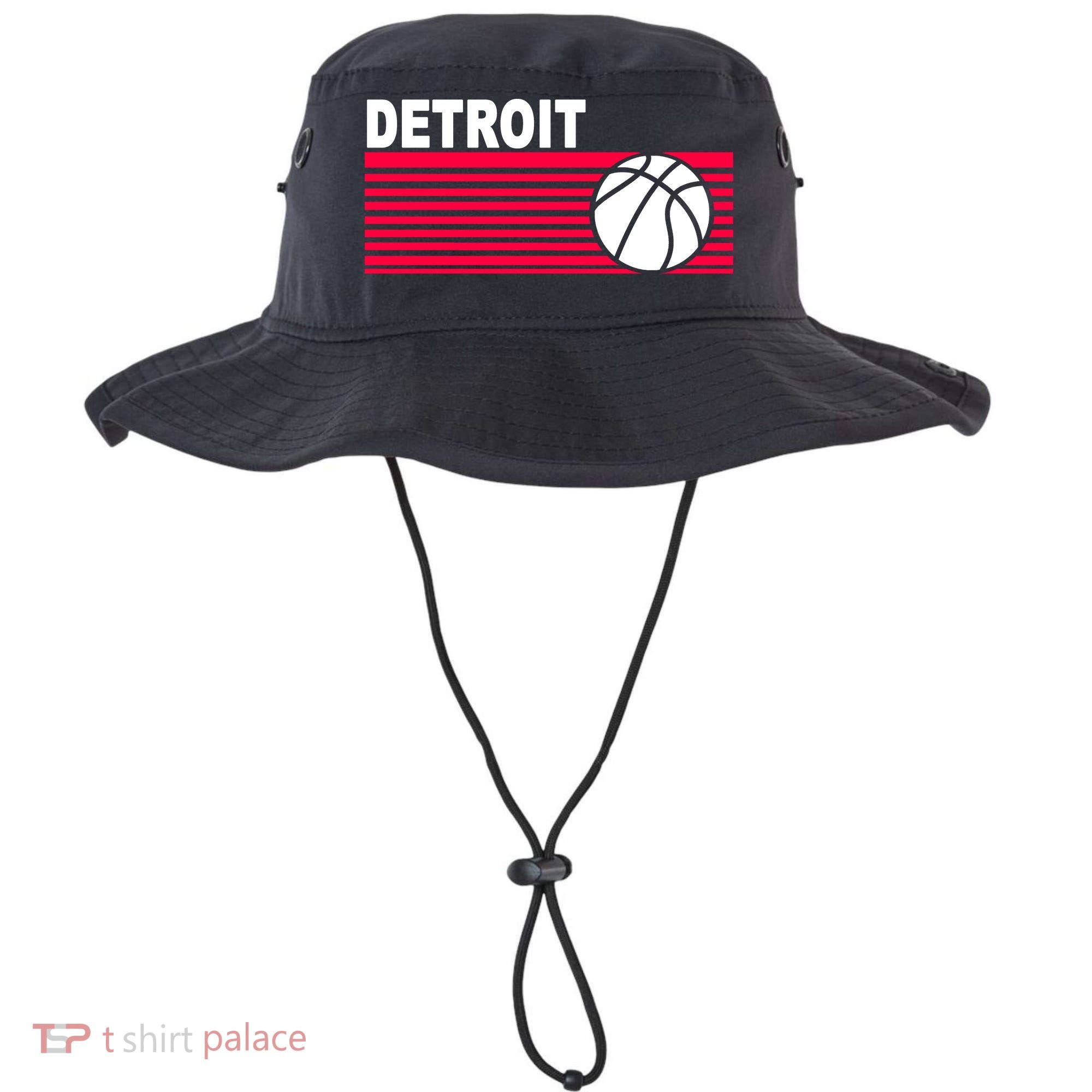 Retro Detroit Basketball Classic Logo Bucket Hat