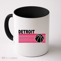 Retro Detroit Basketball Classic Logo Coffee Mug thumb 0