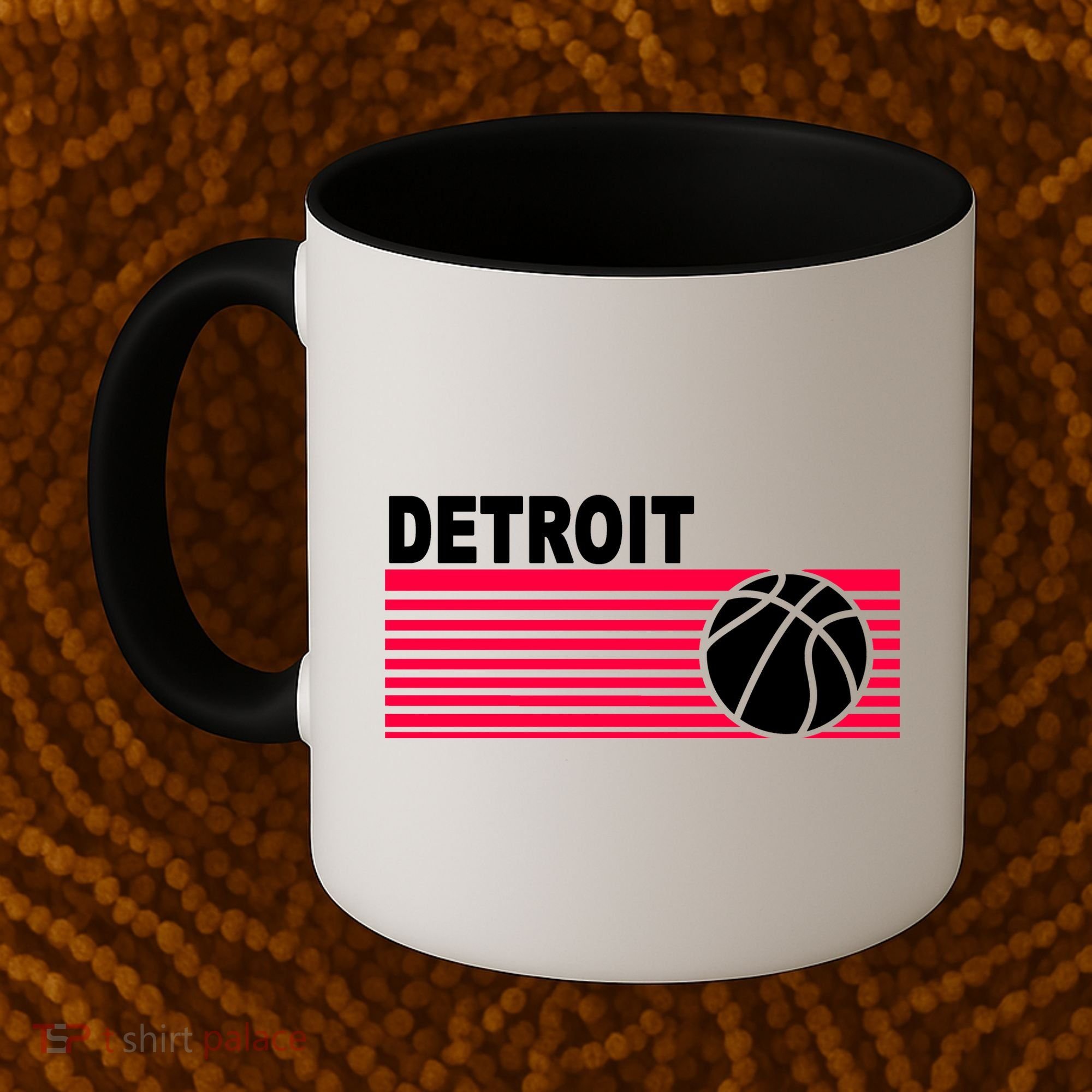 Retro Detroit Basketball Classic Logo Coffee Mug