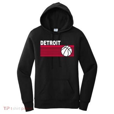 Retro Detroit Basketball Classic Logo Women's Hoodie