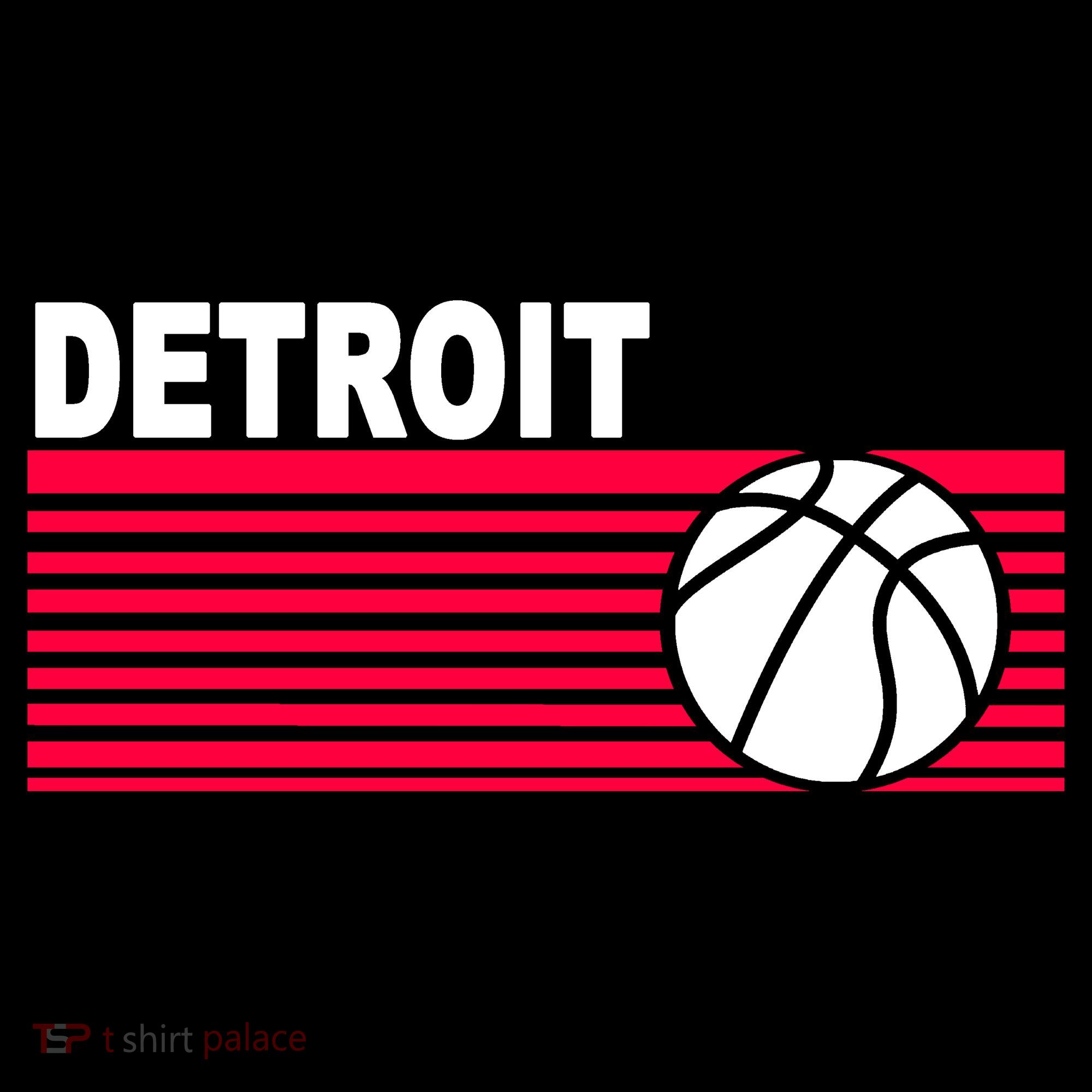 Retro Detroit Basketball Classic Logo Women's Hoodie