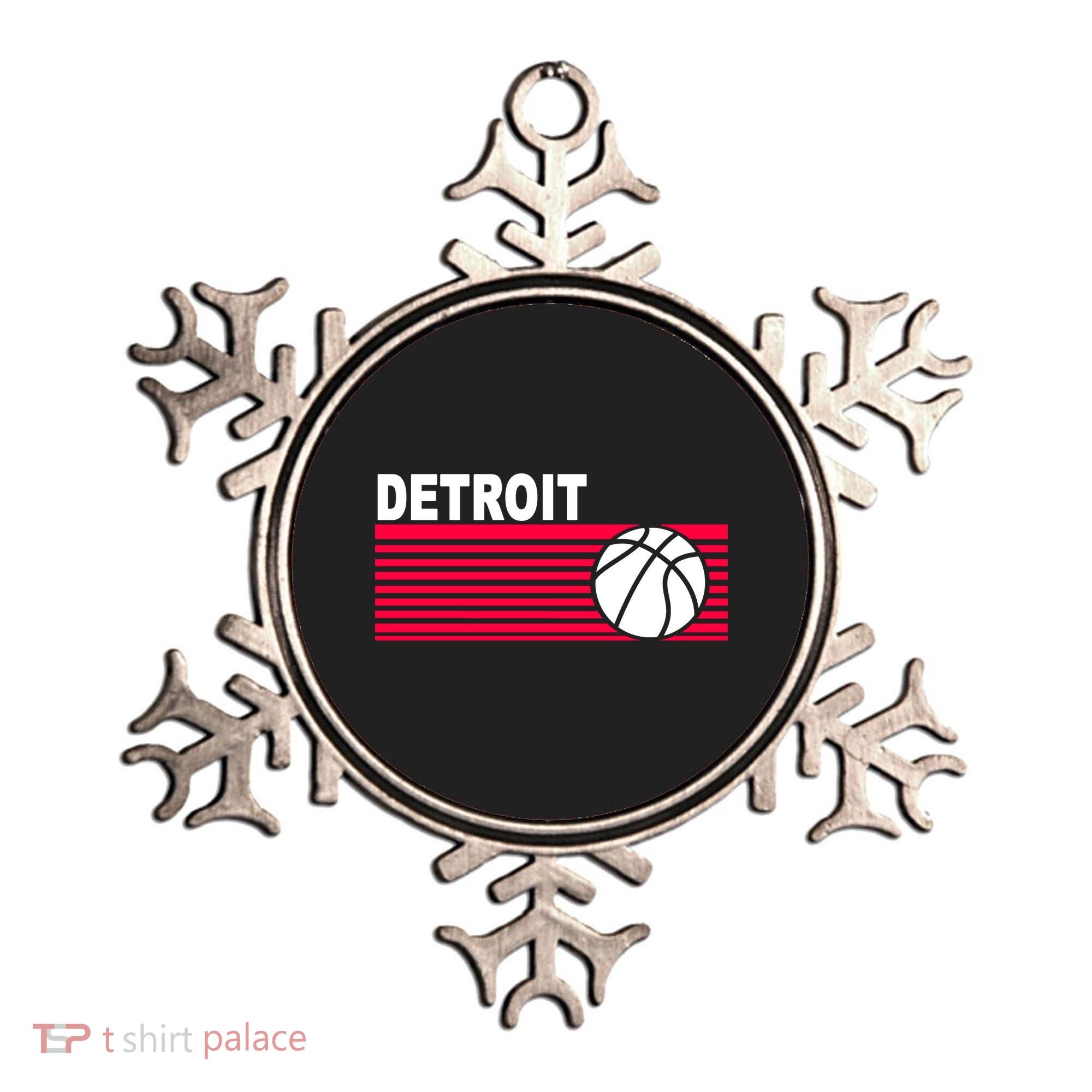 Retro Detroit Basketball Classic Logo Ornament