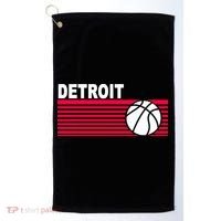 Retro Detroit Basketball Classic Logo Golf Towel thumb 0