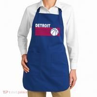 Retro Detroit Basketball Classic Logo Apron thumb 2