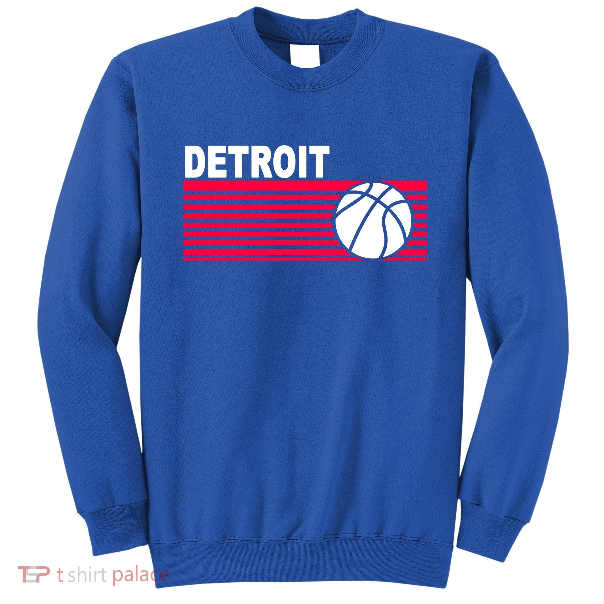 Retro Detroit Basketball Classic Logo Sweatshirt