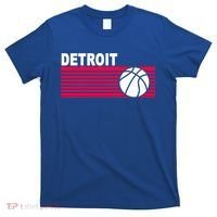 Retro Detroit Basketball Classic Logo T-Shirt thumb 0