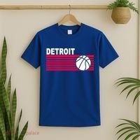 Retro Detroit Basketball Classic Logo T-Shirt thumb 2