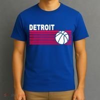 Retro Detroit Basketball Classic Logo T-Shirt thumb 3