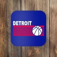 Retro Detroit Basketball Classic Logo Coaster thumb 0