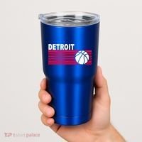Retro Detroit Basketball Classic Logo Tumbler thumb 2
