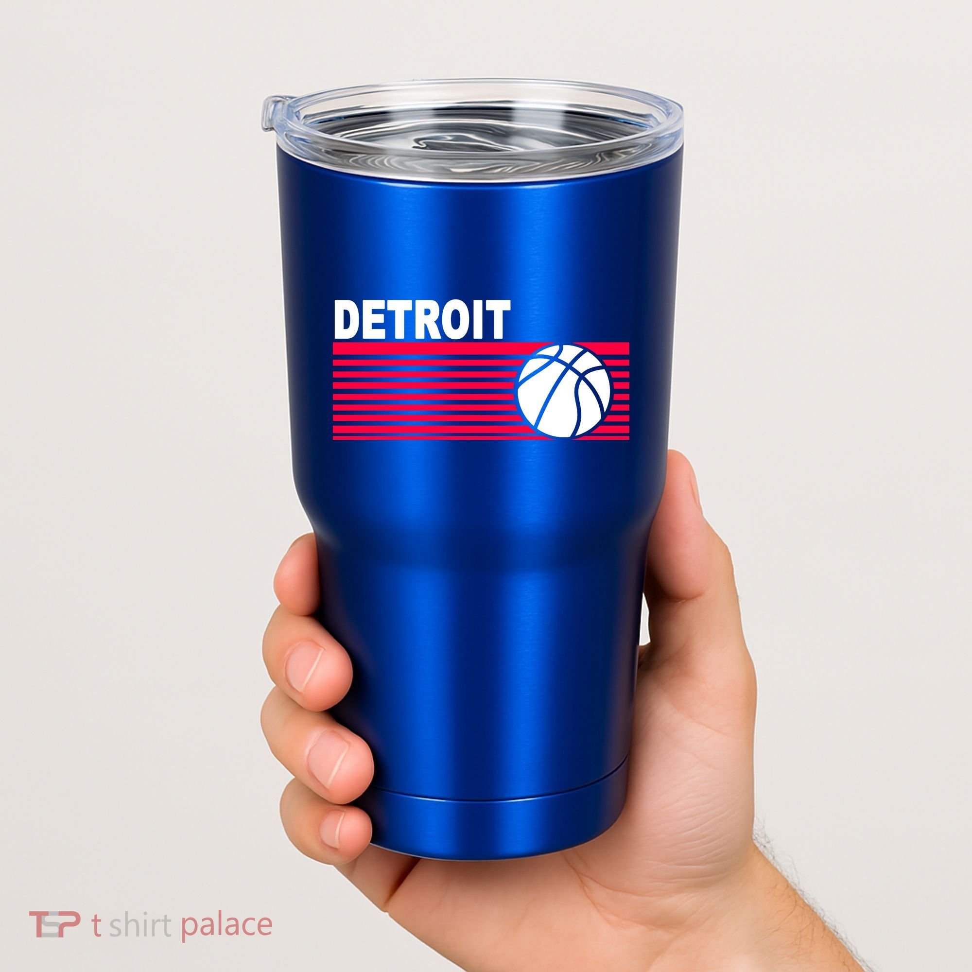 Retro Detroit Basketball Classic Logo Tumbler