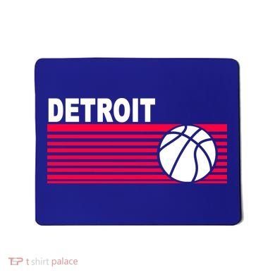 Retro Detroit Basketball Classic Logo Mousepad