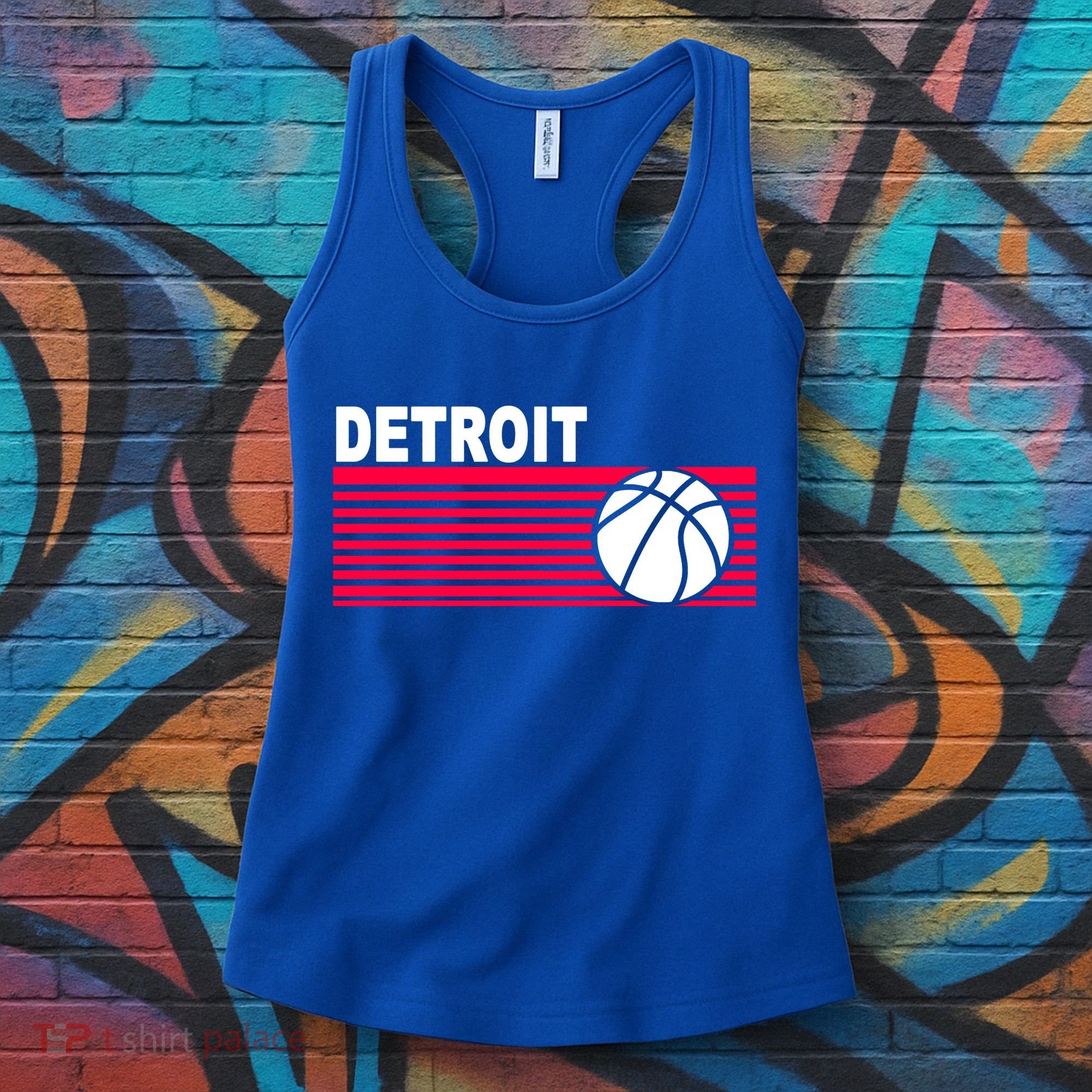 Retro Detroit Basketball Classic Logo Women's Tank Top