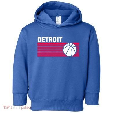 Retro Detroit Basketball Classic Logo Toddler Hoodie