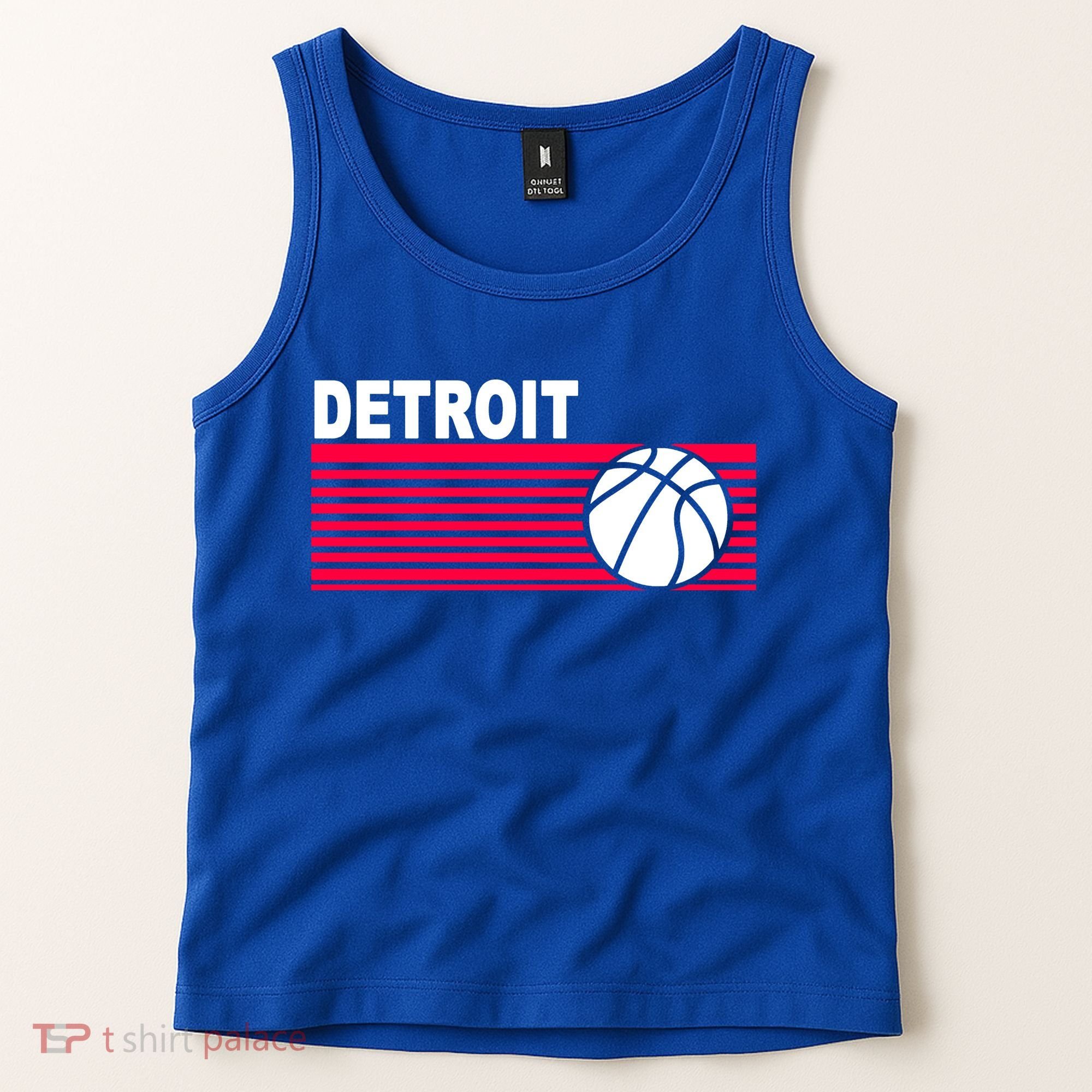 Retro Detroit Basketball Classic Logo Tank Top