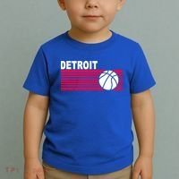 Retro Detroit Basketball Classic Logo Toddler T-Shirt thumb 2