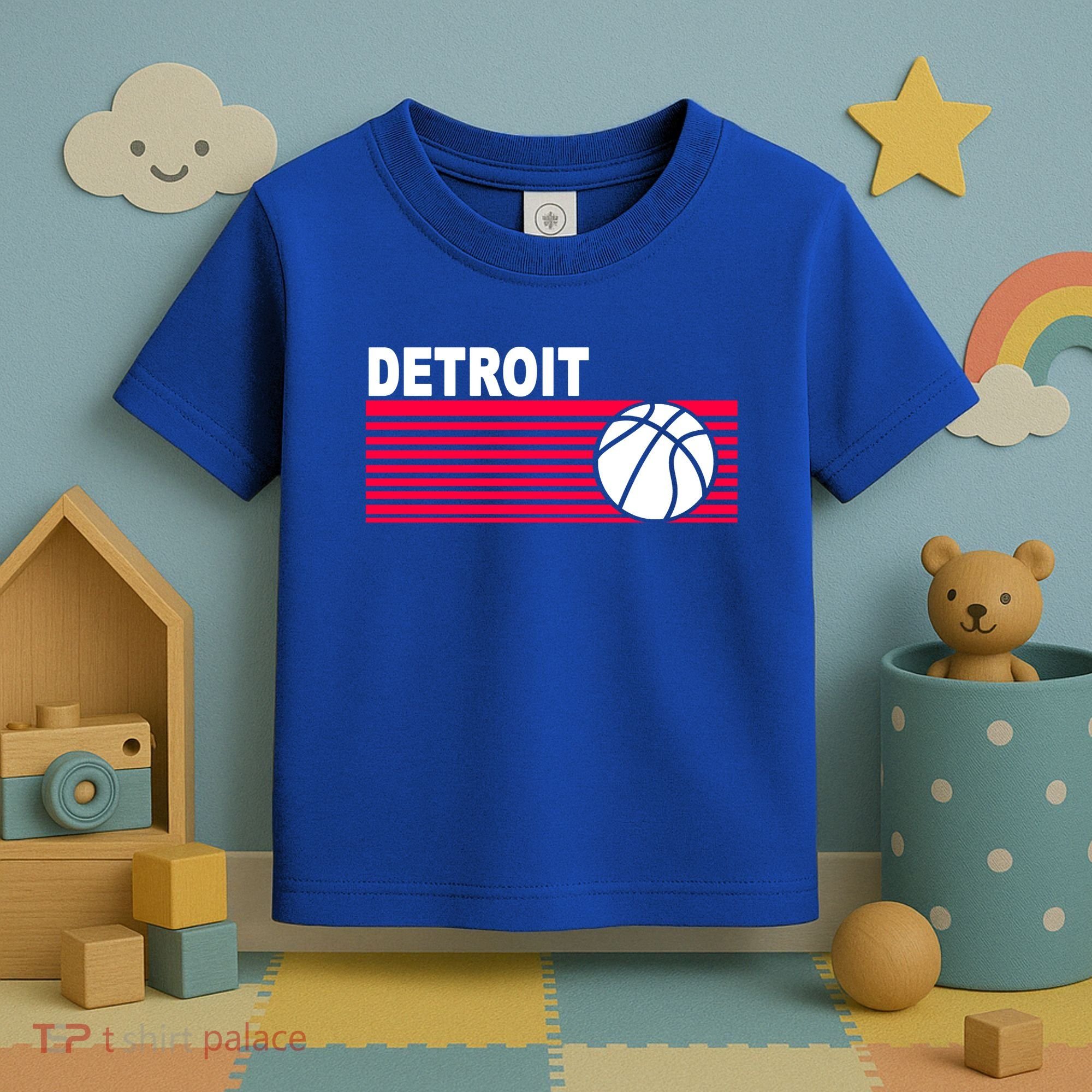 Retro Detroit Basketball Classic Logo Toddler T-Shirt