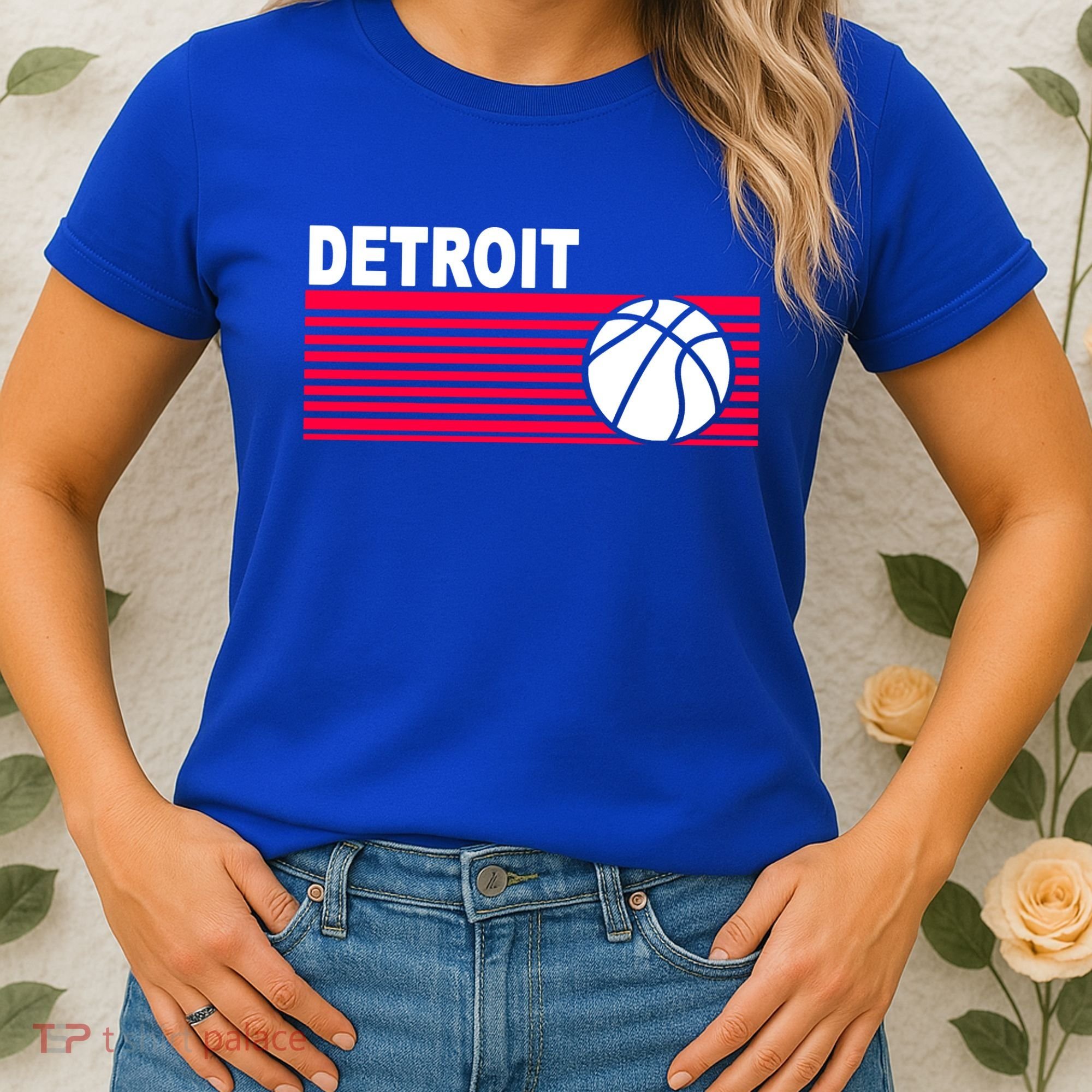 Retro Detroit Basketball Classic Logo Women's T-Shirt