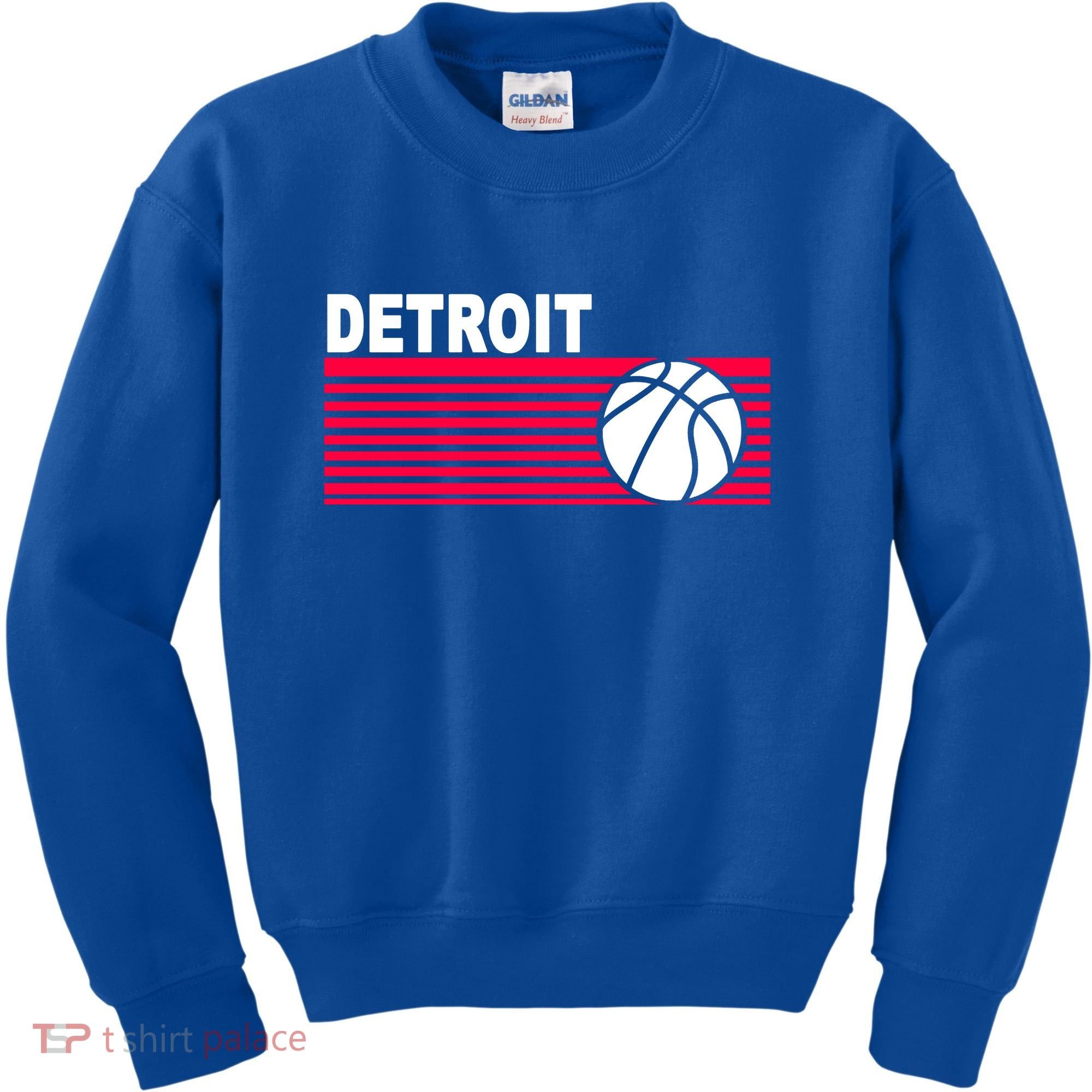 Retro Detroit Basketball Classic Logo Kids Sweatshirt