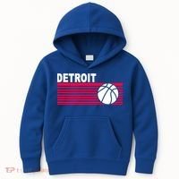 Retro Detroit Basketball Classic Logo Kids Hoodie thumb 0