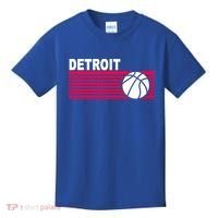 Retro Detroit Basketball Classic Logo Kids T-Shirt thumb 0