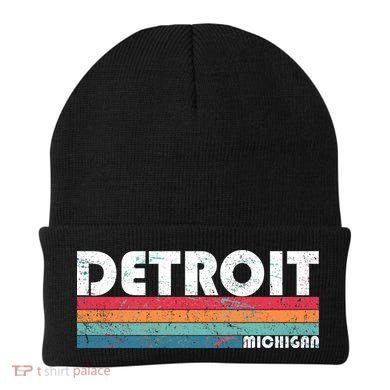 Retro Detroit Michigan Beanie