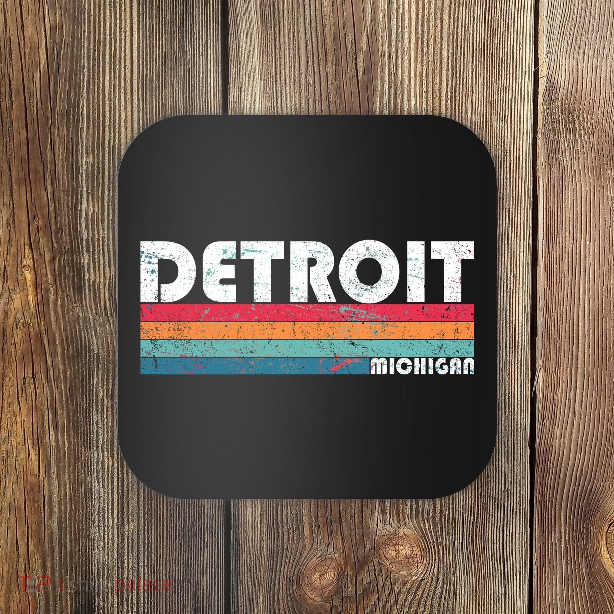 Retro Detroit Michigan Coaster