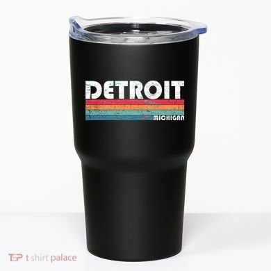Retro Detroit Michigan Tumbler