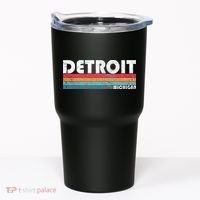 Retro Detroit Michigan Tumbler thumb 0