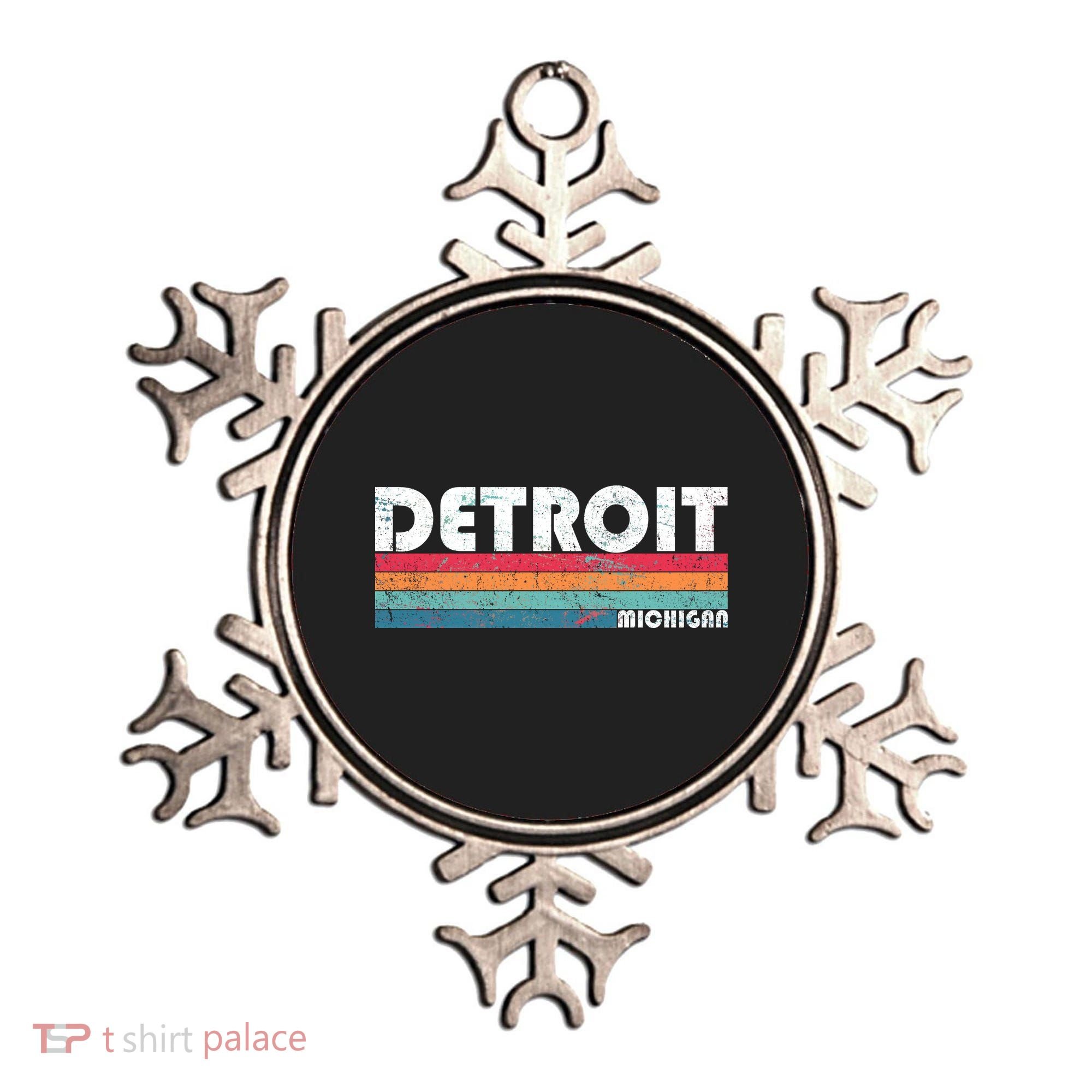 Retro Detroit Michigan Ornament