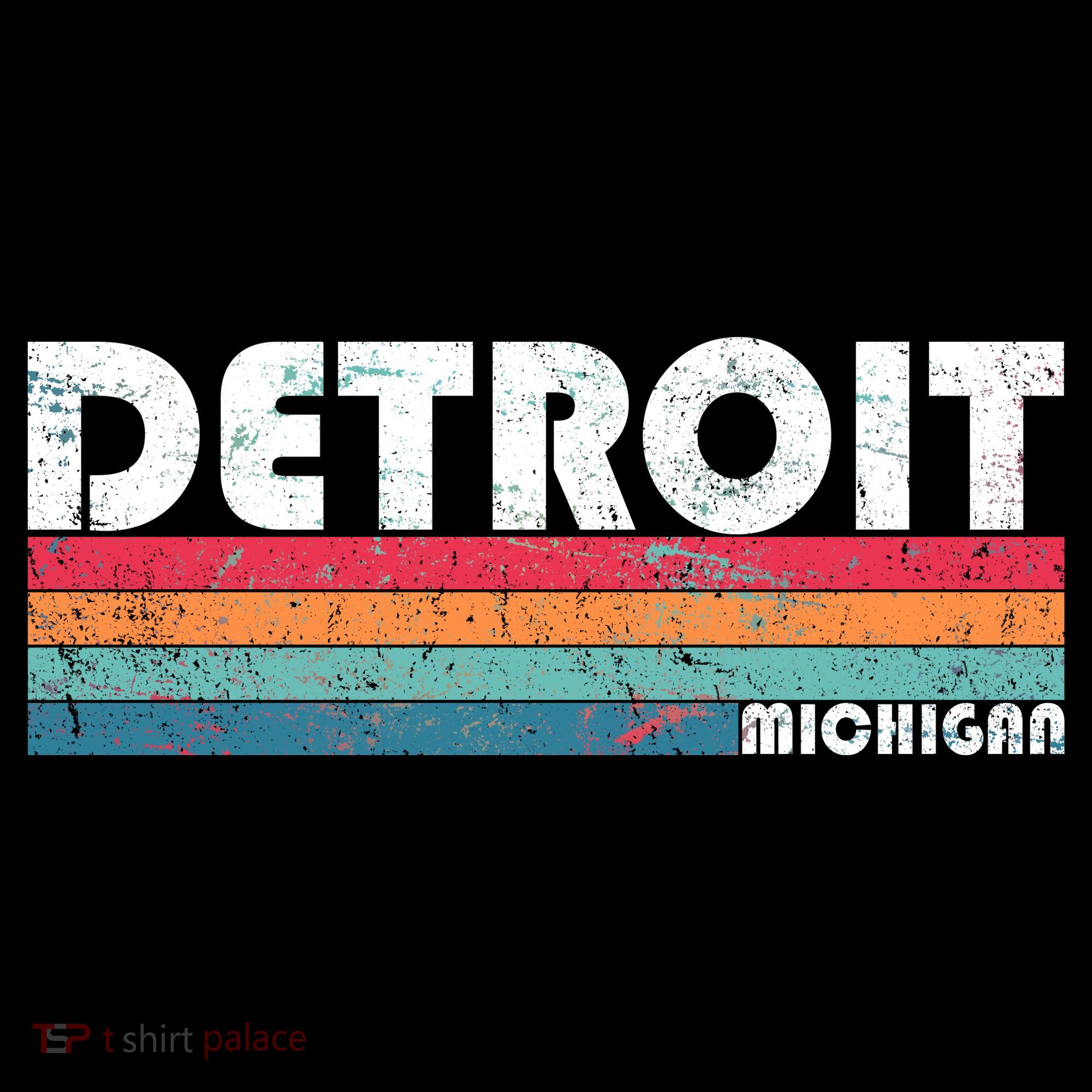Retro Detroit Michigan Baby Bodysuit
