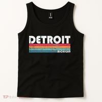 Retro Detroit Michigan Tank Top thumb 2