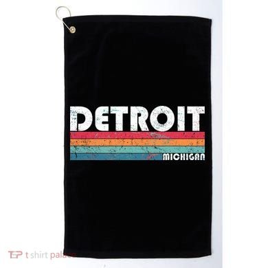 Retro Detroit Michigan Golf Towel