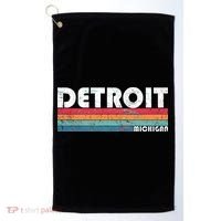 Retro Detroit Michigan Golf Towel thumb 0
