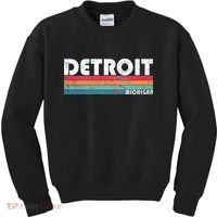 Retro Detroit Michigan Kids Sweatshirt thumb 0